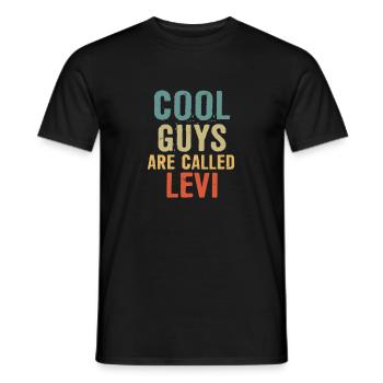 Cool guys are called Levi - Männer T-Shirt - Schwarz - Vorne - AI Model Male 178 light (178cm)
