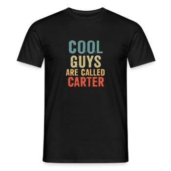 Cool guys are called Carter - Männer T-Shirt - Schwarz - Vorne - AI Model Male 178 light (178cm)