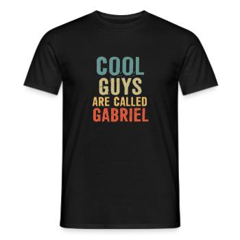 Les mecs cool s’appellent Gabriel - T-shirt homme - noir - Devant - AI Model Male 178 light (178cm)