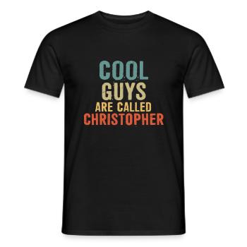 Les mecs cool s’appellent Christopher - T-shirt homme - noir - Devant - AI Model Male 178 light (178cm)