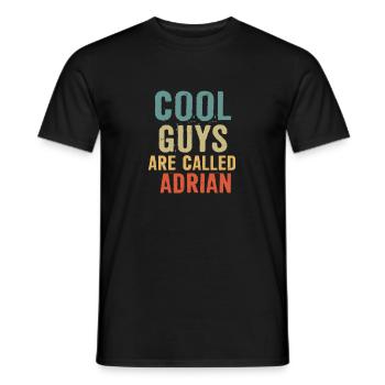 Les mecs cool s’appellent adrian - T-shirt homme - noir - Devant - AI Model Male 178 light (178cm)