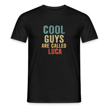 Les mecs cool s’appellent luca - T-shirt homme - noir - Devant - AI Model Male 178 light (178cm)