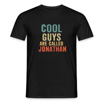 Cool guys are called Jonathan - Männer T-Shirt - Schwarz - Vorne - AI Model Male 178 light (178cm)