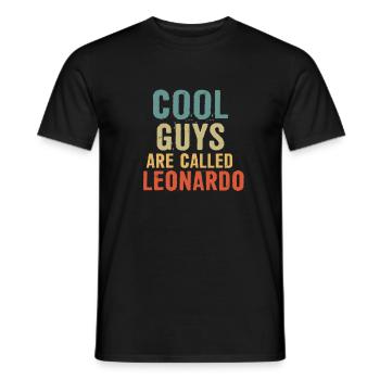 Les gars cool s’appellent Leonardo - T-shirt homme - noir - Devant - AI Model Male 178 light (178cm)