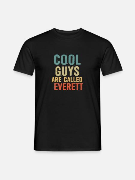 Les mecs cool s’appellent everett - T-shirt homme - noir