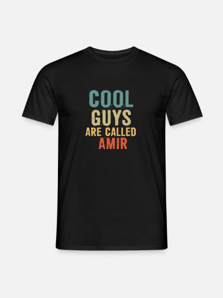 Cool guys are called Amir - Men's T-Shirt - black