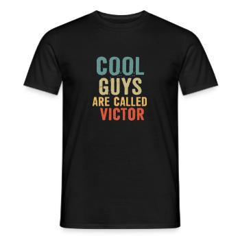 Cool guys are called victor - Men's T-Shirt - black - Front - AI Model Male 178 light (178cm)