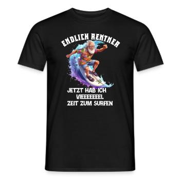 Endlich Rentner Zeit zum Surfen Pensionär Opa - Männer T-Shirt - Schwarz - Vorne - AI Model Male 178 light (178cm)