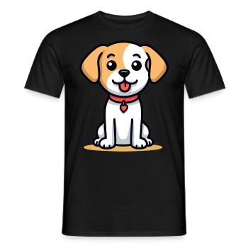 Niedliches Hundedesign für Hundebesitzer - Männer T-Shirt - Schwarz - Vorne - AI Model Male 178 light (178cm)