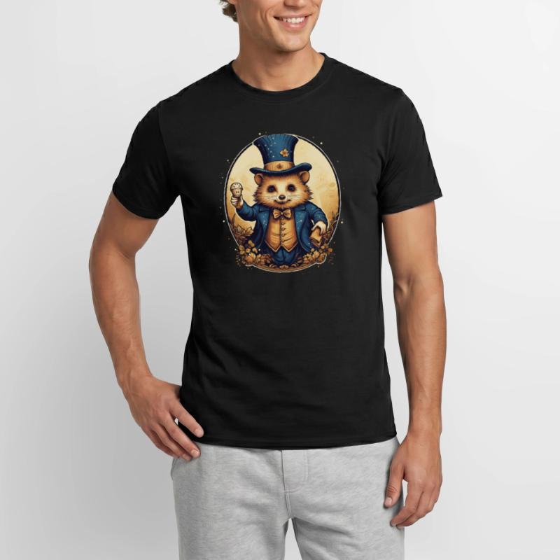 Hamster conjures magic wizard Men’s T-shirt
