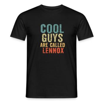 Cool guys are called lennox - Männer T-Shirt - Schwarz - Vorne - AI Model Male 178 light (178cm)