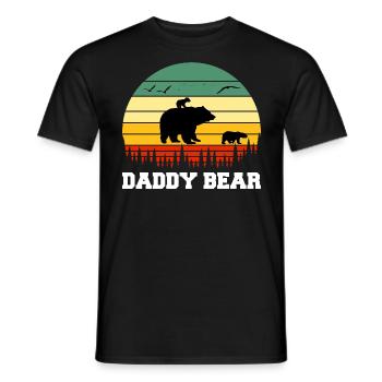 Daddy Bear climb the Mountain in Forest der Bär - Männer T-Shirt - Schwarz - Vorne - AI Model Male 178 light (178cm)