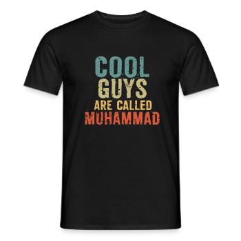 Les gars cool s’appellent Muhammad - T-shirt homme - noir - Devant - AI Model Male 178 light (178cm)