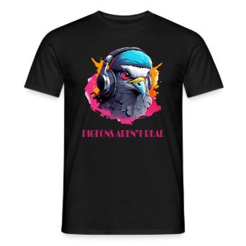 Eagle with headset - Men's T-Shirt - black - Front - AI Model Male 178 light (178cm)