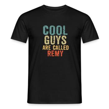 Les mecs cool s’appellent remy - T-shirt homme - noir - Devant - AI Model Male 178 light (178cm)