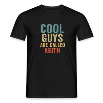 Cool guys are called keith - Men's T-Shirt - black - Front - AI Model Male 178 light (178cm)