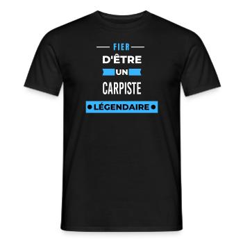 Fier d'être un légendaire CARPISTE HUMOUR - T-shirt homme - noir - Devant - AI Model Male 178 light (178cm)