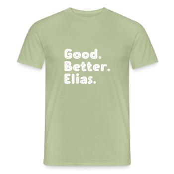 Good better Elias - Men's T-Shirt - sage - Front - AI Model Male 178 light (178cm)