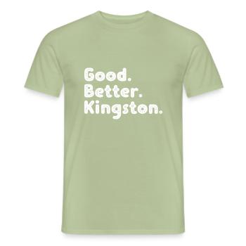 Bon mieux Kingston - T-shirt homme - vert sauge - Devant - AI Model Male 178 light (178cm)