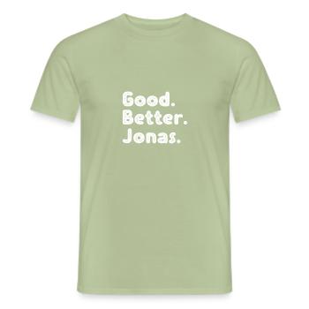 Good better Jonas - Männer T-Shirt - Sage - Vorne - AI Model Male 178 light (178cm)