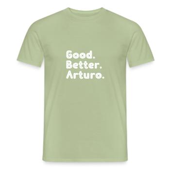 Bon meilleur Arturo - T-shirt homme - vert sauge - Devant - AI Model Male 178 light (178cm)