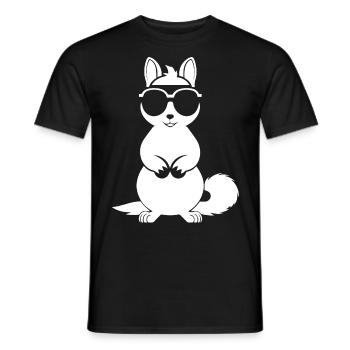 Funny Squirrel Wearing Sunglasses Squirrels - Men's T-Shirt - black - Front - AI Model Male 178 light (178cm)