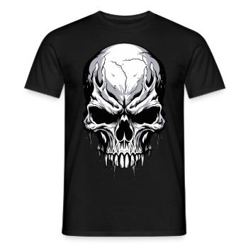 Crâne Noir Blanc Crâne Squelette Gothique - T-shirt homme - noir - Devant - AI Model Male 178 light (178cm)