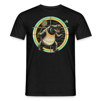 Shuttlecock - Men's T-Shirt - black - Front - AI Model Male 178 light (178cm)