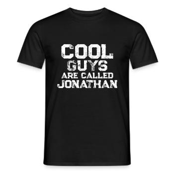 Cool guys are called Jonathan - Männer T-Shirt - Schwarz - Vorne - AI Model Male 178 light (178cm)