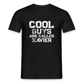 Les mecs cool s’appellent xavier - T-shirt homme - noir - Devant - AI Model Male 178 light (178cm)