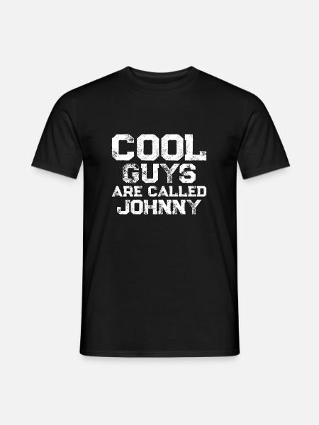Cool guys are called Johnny - Men's T-Shirt - black