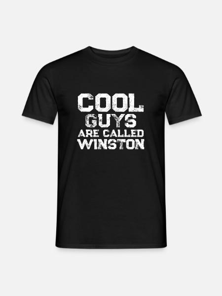 Cool guys are called Winston - Männer T-Shirt - Schwarz