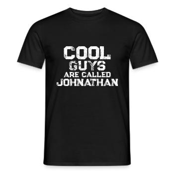 Cool guys are called Johnathan - Männer T-Shirt - Schwarz - Vorne - AI Model Male 178 light (178cm)