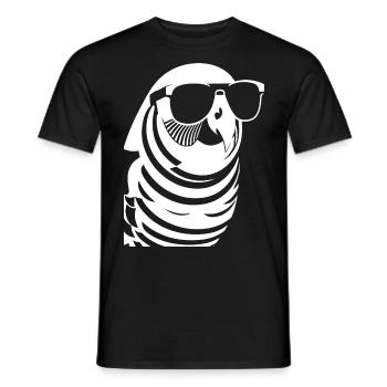 Lustiger Vogel mit Sonnenbrille Cool Bourke's Parak - Männer T-Shirt - Schwarz - Vorne - AI Model Male 178 light (178cm)