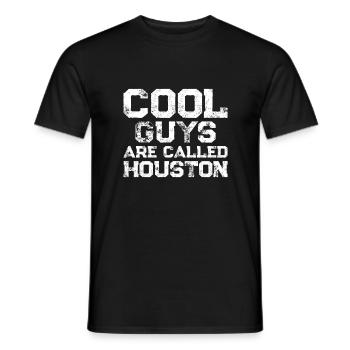 Cool guys are called Houston - Männer T-Shirt - Schwarz - Vorne - AI Model Male 178 light (178cm)