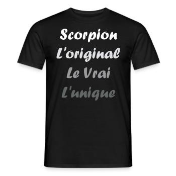 scorpion - T-shirt homme - noir - Devant - AI Model Male 178 light (178cm)