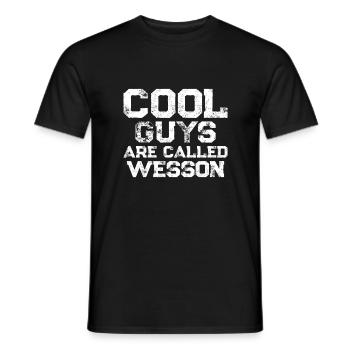 Cool guys are called Wesson - Männer T-Shirt - Schwarz - Vorne - AI Model Male 178 light (178cm)