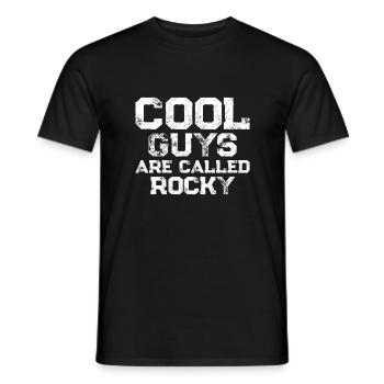Les mecs cool s’appellent Rocky - T-shirt homme - noir - Devant - AI Model Male 178 light (178cm)