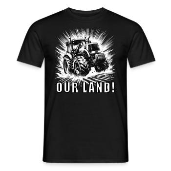 Tracteur lourd pour les manifestations et les protestations des agriculteurs - T-shirt homme - noir - Devant - AI Model Male 178 light (178cm)