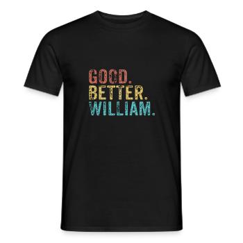 Good better William - Men's T-Shirt - black - Front - AI Model Male 178 light (178cm)