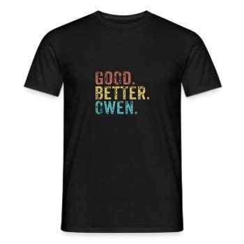 Good better Owen - Men's T-Shirt - black - Front - AI Model Male 178 light (178cm)