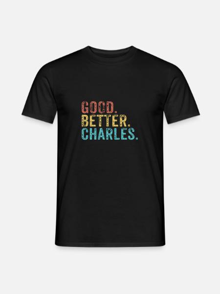Good better Charles - Männer T-Shirt - Schwarz