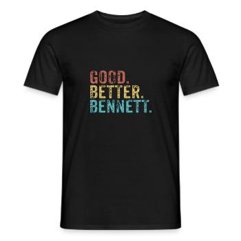 Good better Bennett - Men's T-Shirt - black - Front - AI Model Male 178 light (178cm)