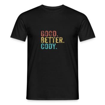 Cool guys are called cody - Men's T-Shirt - black - Front - AI Model Male 178 light (178cm)