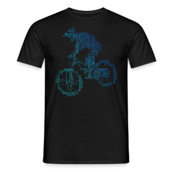 Cyclists MTB Women Men's Mountain Bike Cycling - Men's T-Shirt - black - Front - AI Model Male 178 light (178cm)