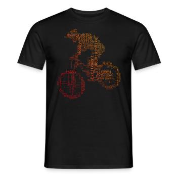 MTB Women Cycling Cycling Cyclists Men - Men's T-Shirt - black - Front - AI Model Male 178 light (178cm)