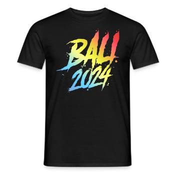 Bali 2024 Bunt Urlaub Team - Männer T-Shirt - Schwarz - Vorne - AI Model Male 178 light (178cm)
