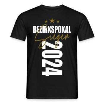 Bezirkspokal Sieger 2024 - Männer T-Shirt - Schwarz - Vorne - AI Model Male 178 light (178cm)