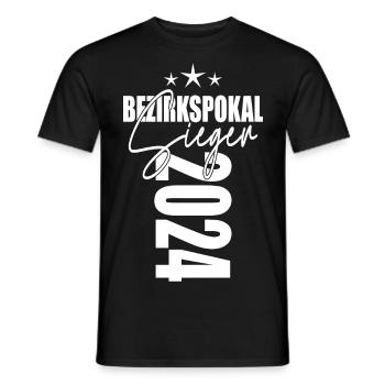 Bezirkspokal Sieger 2024 - Männer T-Shirt - Schwarz - Vorne - AI Model Male 178 light (178cm)