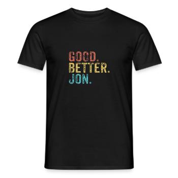 Good better Jon - Männer T-Shirt - Schwarz - Vorne - AI Model Male 178 light (178cm)